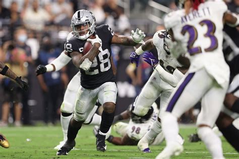 Las Vegas Raiders Injury Report Rb Josh Jacobs Toe Out Week 2