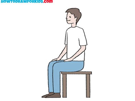 How To Draw A Sitting Person Easy Drawing Tutorial For Kids