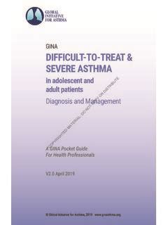 Gina Difficult To Treat Severe Asthma Gina Difficult To Treat