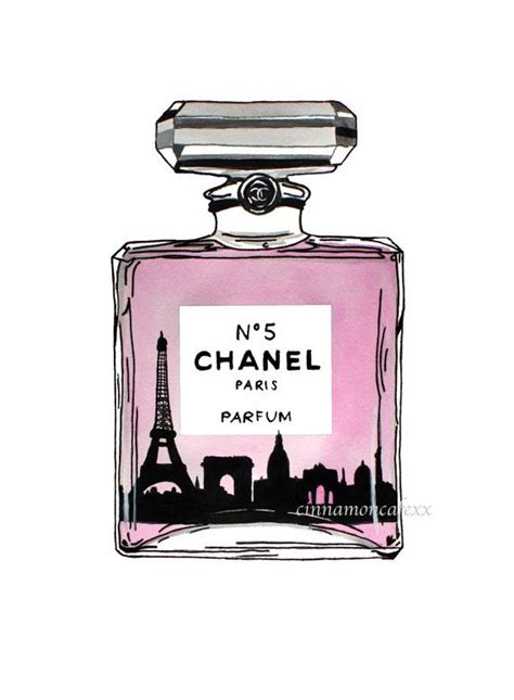 Chanel No5 Perfume Fashion Illustration Paris By Cinnamoncafexx €500