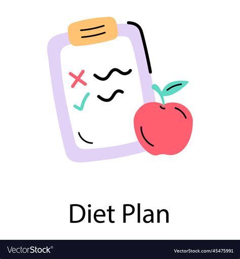 Diet plan Royalty Free Vector Image - VectorStock