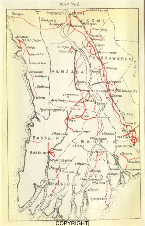 Map Of Burma 1942