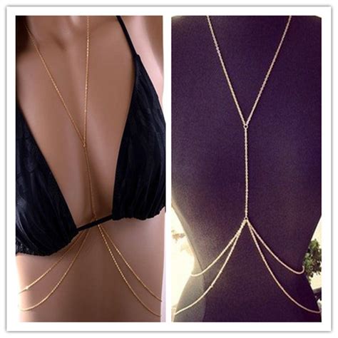 Womens Sexy Fashion Gold Body Belly Waist Chain Bikini Beach Harness