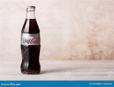 London Uk August 03 2018 Glass Bottle Of Diet Coke Coca Cola Soft