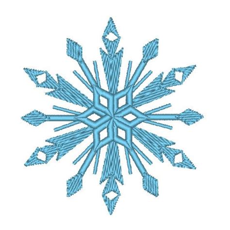 6 Snowflakes Machine Embroidery Design Files Separately