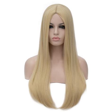 Faux Cheveux Extensions Platinum Blonde Pouces Perruque Femme