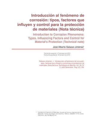 1 Articulo Corrosion Tipo Factores Y Control De Material Pdf