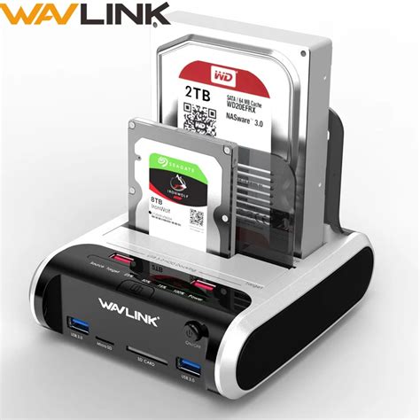 Wavlink Sata Hdd 2 5 3 5 External Hard Drive Usb 3 0 Docking Station 5gbps Offline Clone Card