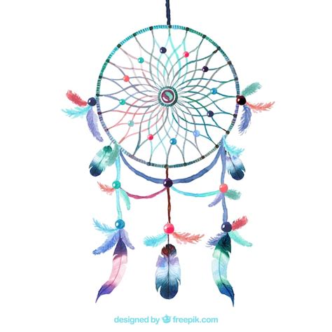 Free Vector Watercolour Dreamcatcher