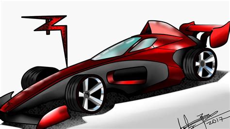 COMO DIBUJAR UN AUTO FORMULA 1 PAINT TOOL SAI YouTube