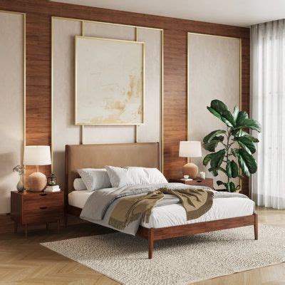 Allmodern Jay Piece Walnut Bedroom Set Wayfair En Relooking