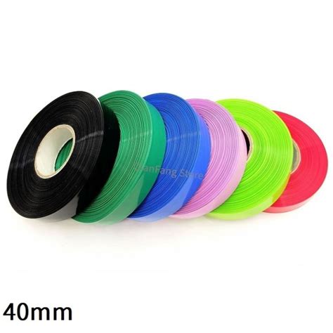 Pvc Heat Shrink Tube Mm Width Blue Black Fruit Green Shrinkable Cable