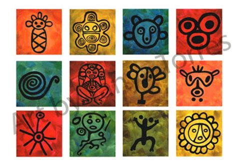 Items Similar To Taino Symbols Greeting Card On Etsy