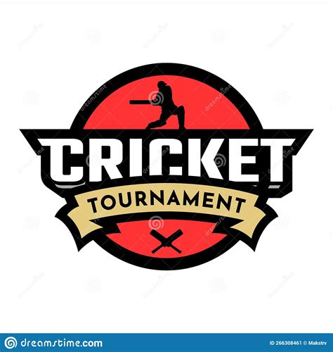 Cricket Tournament. Sport Logo, Emblem. Vector Illustration. Stock ...