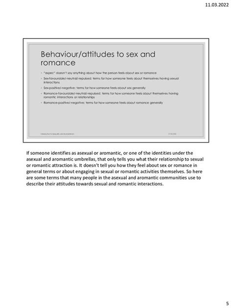 An Introduction To Asexuality And Aromanticism Presentation And Notes