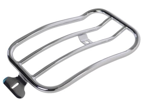 Solo Seat Luggage Rack Chrome Fits Softail Slim 2018up Brown