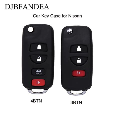 DJBFANDEA 3 4 Button Car Remote Key Shell Fob For Nissan Tiida LIVINA X