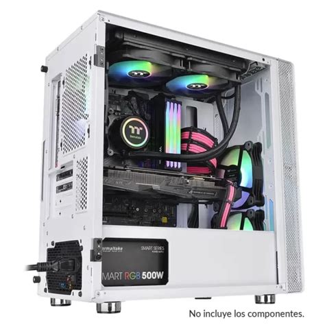 Gabinete Thermaltake S100 TG Snow Edition Micro ATX Sin Fuente