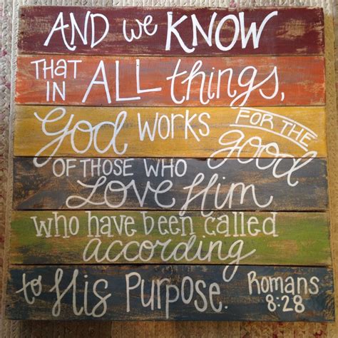 Wood Pallet Art Bible Verse Series romans 8:28 by HollysHobbiesTN