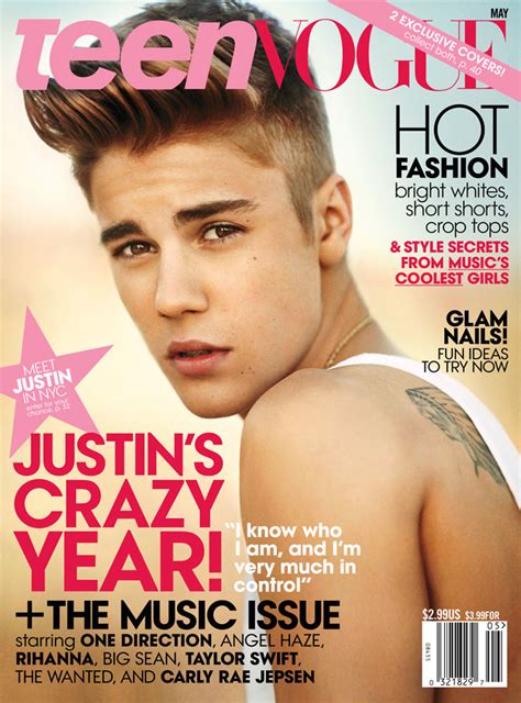 Whatsappstar Justin Bieber Covers Teen Vogue May 2013