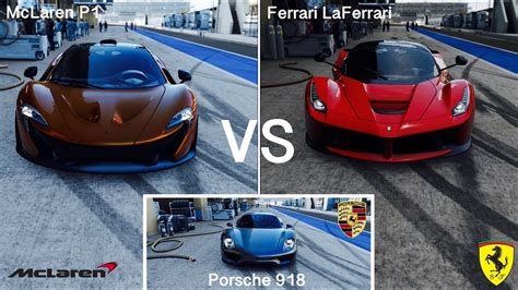 Forza Motorsport 7 Drag Race Mclaren P1 VS Ferrari LaFerrari VS