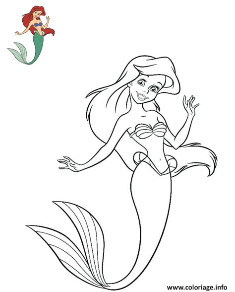 Coloriage ariel la petite sirene de disney princesse à imprimer Images