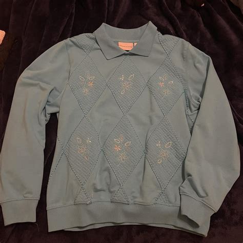 Alfred Dunner Women S Blue Jumper Depop