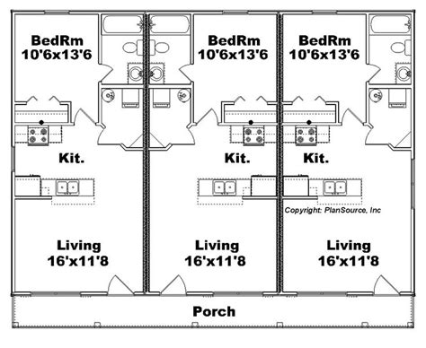 Triplex House Plans Designs