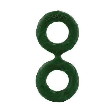 Shaft Medium Liquid Silicone Double Cock Ring Green Sex Toy HotMovies
