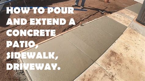 How To Extend And Pour A Concrete Patio Sidewalk Driveway DIY YouTube