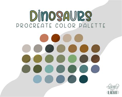 Dinosaurs Color Palette Procreate Palette Etsy