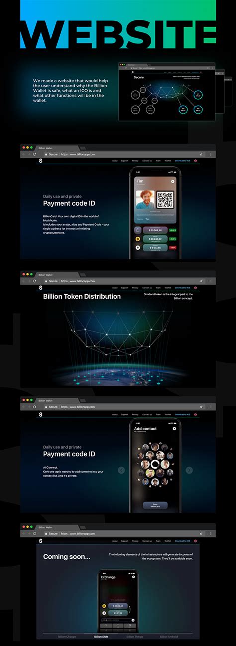 Billion Cryptowallet Mobile App & Website on Behance