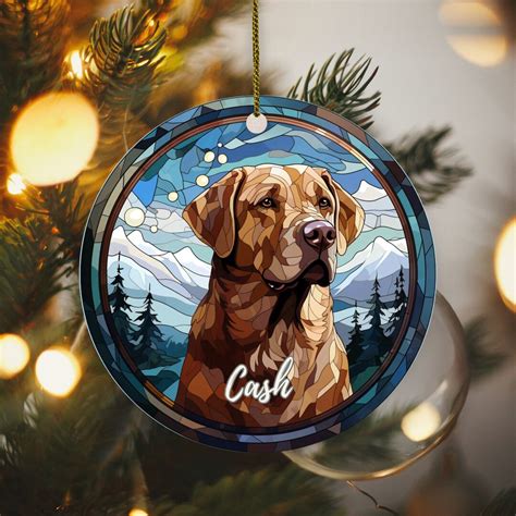 Personalized Chocolate Lab Ornament Chocolate Lab Ornament Custom