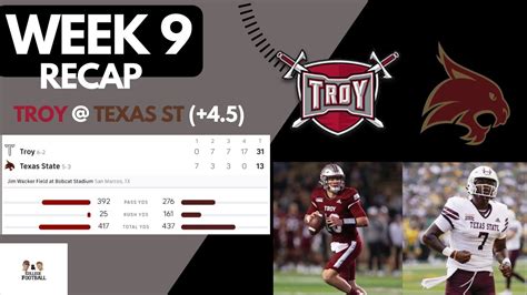 Troy Vs Texas State Week 9 Recap Youtube