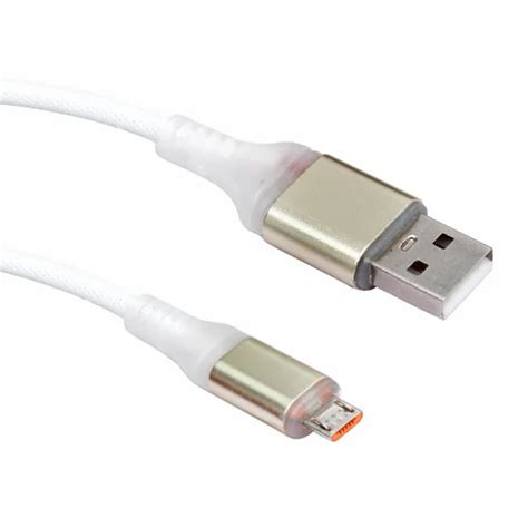 White V8 Micro USB Cable With Led Light, Cable Size: 1mtr at Rs 22/piece in Meerut