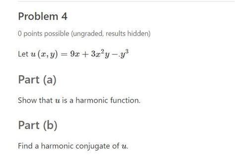 Solved Problem O Points Possible Ungraded Results Chegg