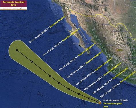 Tormenta tropical Jova se forma cerca del Pacífico