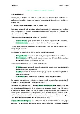 Tema La Poblacion De Espana Pdf