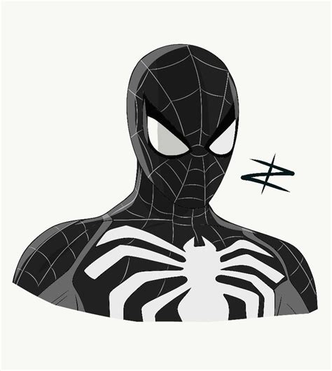 Black Spiderman Art Drawing Philomena Laack