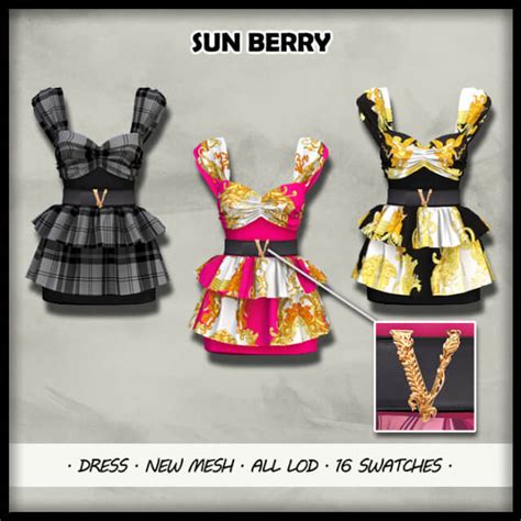 Sims 4 Sunberry Ruffle Dress The Sims Book