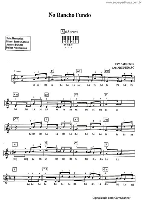 Super Partituras No Rancho Fundo V Ary Barroso E Lamartine Babo