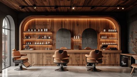 Barber Shop Vintage Interior Stock Illustration - Illustration of ...