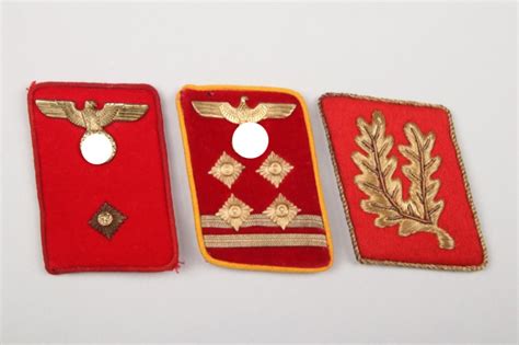 Ratisbon S Lot Of Nsdap High Ranking Single Collar Tabs Gauleiter