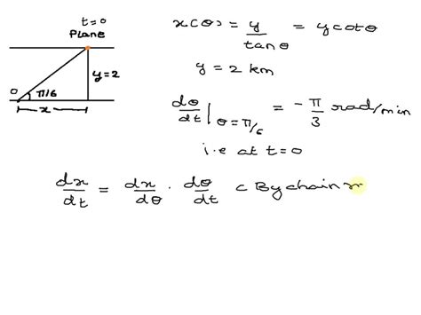 Solved A Plane Flies Horizontally At An Altitude Of Skm And Passes