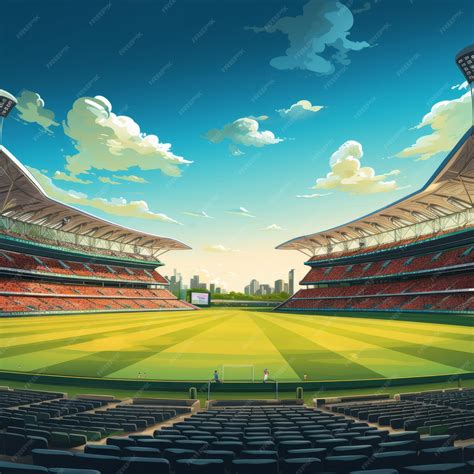 premium ai image  captivating world  cricket stadium backgrounds