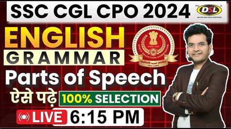 Parts Of Speech English Grammar Batch For Ssc Cgl Upsc Chsl By