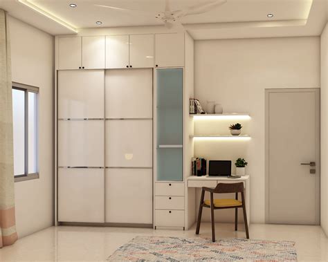 Spacious Modern Wardrobe Design With Mirror Livspace