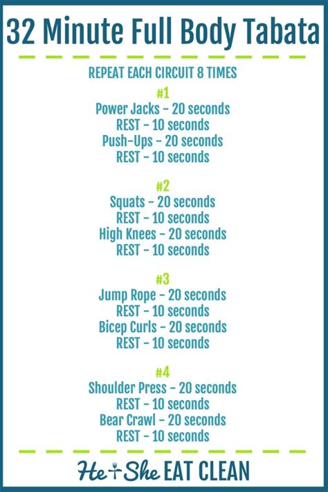 32 Minute Full Body Tabata Workout