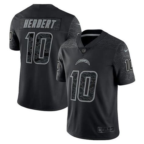 Chargers Justin Herbert Reflective Limited Black Jersey – US Sports Nation