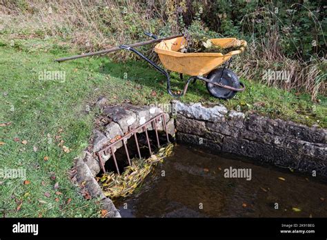 Leaf Debris Being Cleared By Volunteers On The Leeds Liverpool Canal